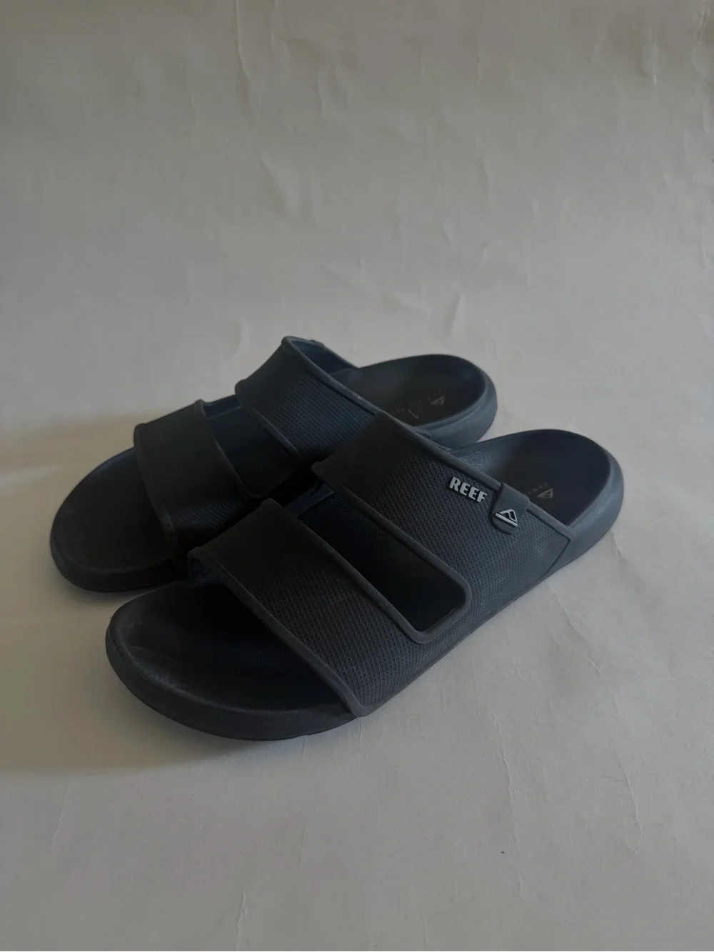 Reef Black Dual-Strap Slide Sandals for Men